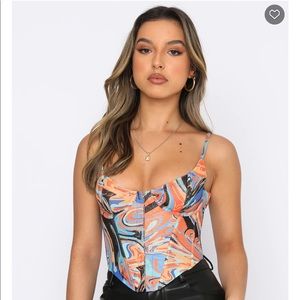 Edge of Reason Bustier Orange Swirl